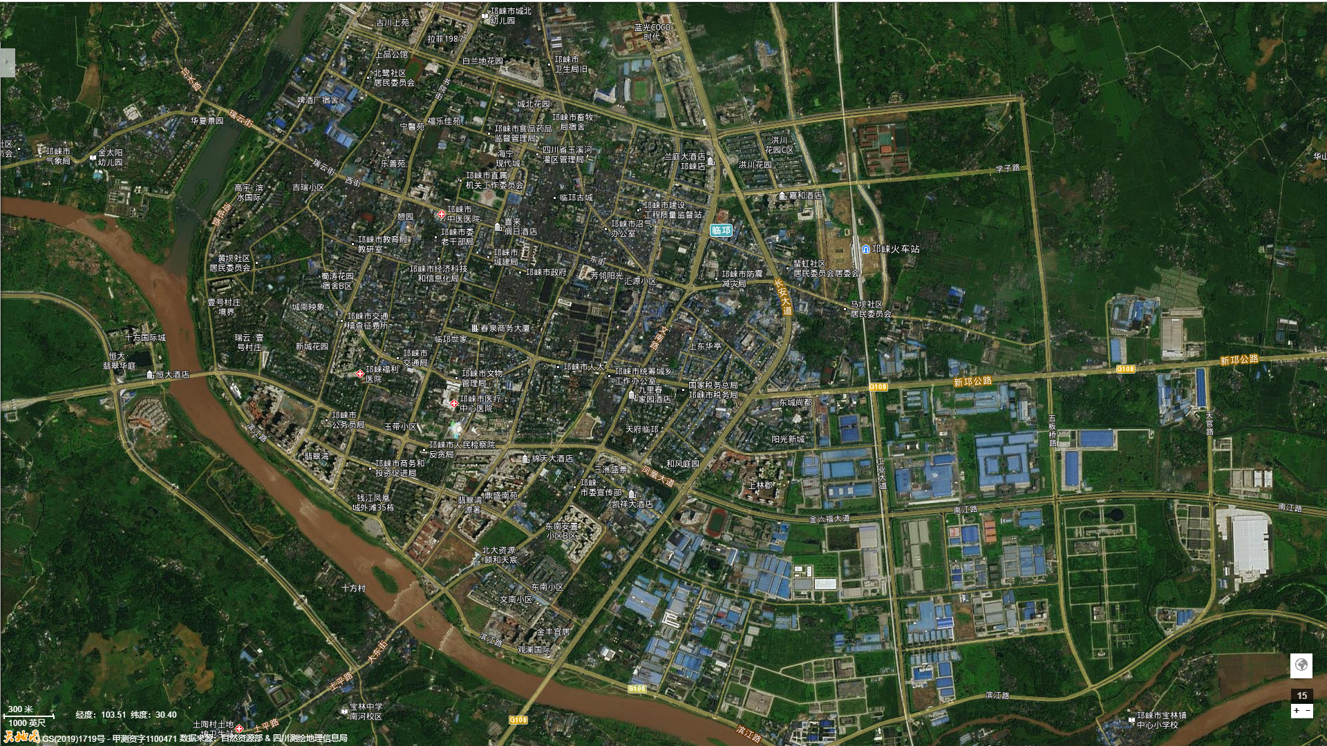 邛莱市城区地图